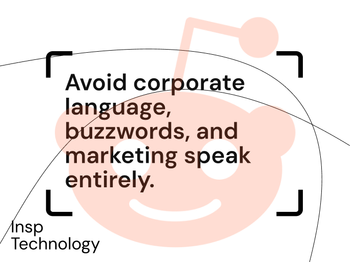avoid marketing speak entirely in subreddits