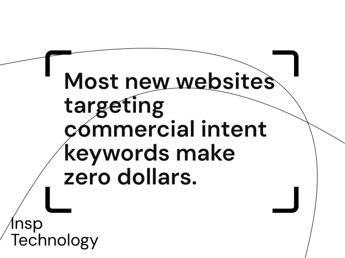 most new websites targeting commercial intent keywords make zero dollars