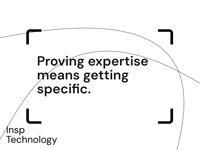 Proving expertise means getting specific